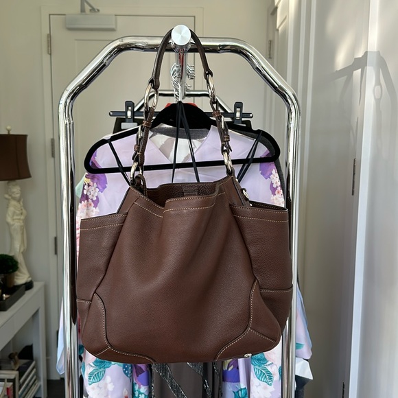 Prada Vitello Daino Hobo Shoulder Bag BROWN - Picture 5 of 16